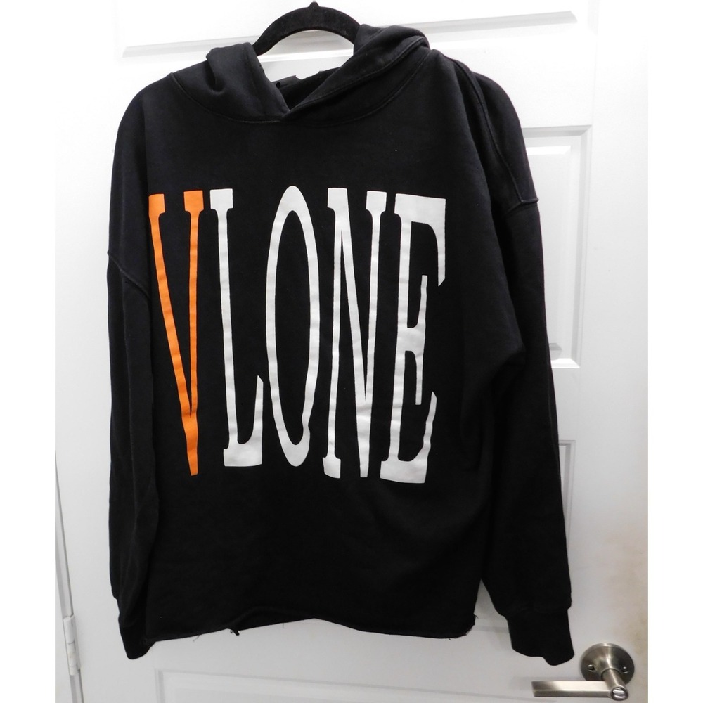Vlone Men's Black Oversized Pullover Hoodie Size XL